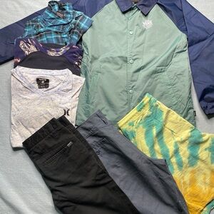 Vans Green and Navy Jacket with Colorful Clothing Set
